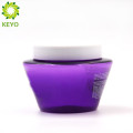 Luxury purple body lotion hair care sleep mask double wall plastic jar for cosmetics